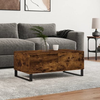 Coffee Table Smoked Oak 90x50x36.5 cm Engineered Wood