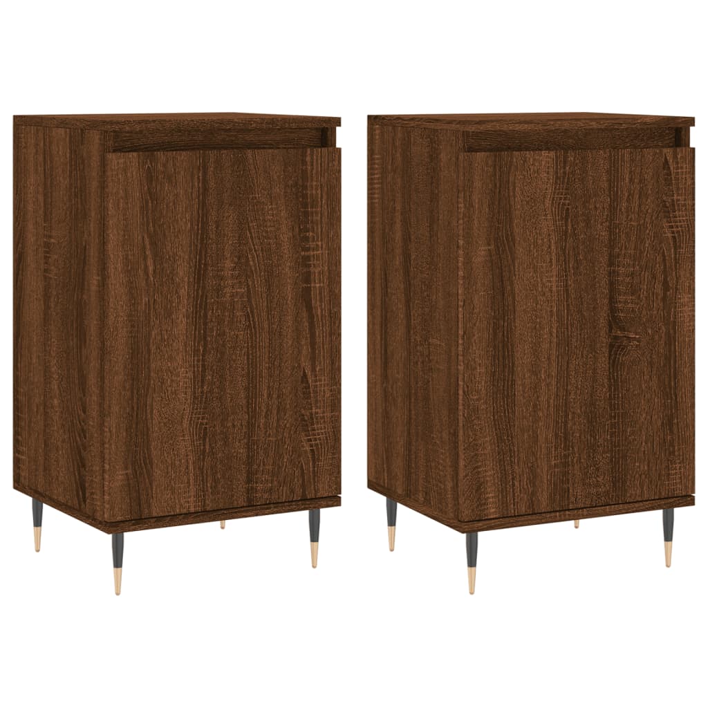 Sideboards 2 pcs Brown Oak 40x35x70 cm Engineered Wood