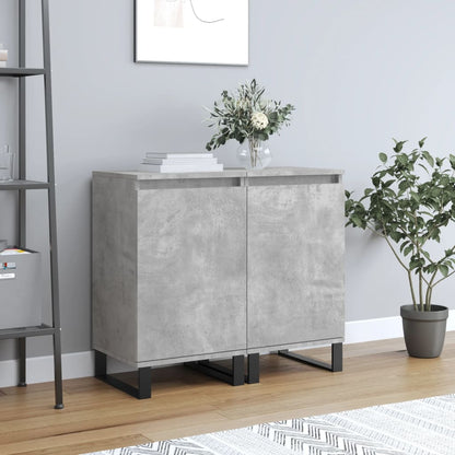 Sideboards 2 pcs Concrete Grey 40x35x70 cm Engineered Wood