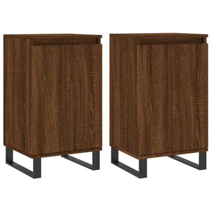 Sideboards 2 pcs Brown Oak 40x35x70 cm Engineered Wood