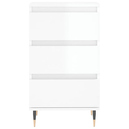 Sideboard High Gloss White 40x35x70 cm Engineered Wood