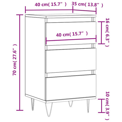 Sideboard Grey Sonoma 40x35x70 cm Engineered Wood