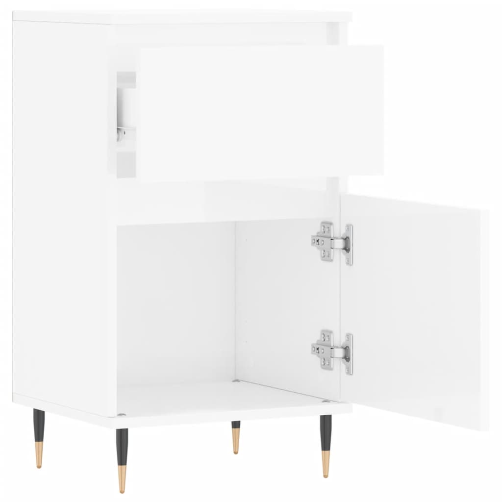 Sideboards 2 pcs High Gloss White 40x35x70 cm Engineered Wood