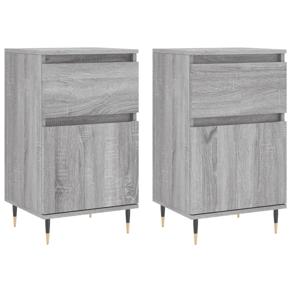 Sideboards 2 pcs Grey Sonoma 40x35x70 cm Engineered Wood