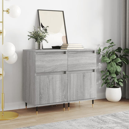 Sideboards 2 pcs Grey Sonoma 40x35x70 cm Engineered Wood