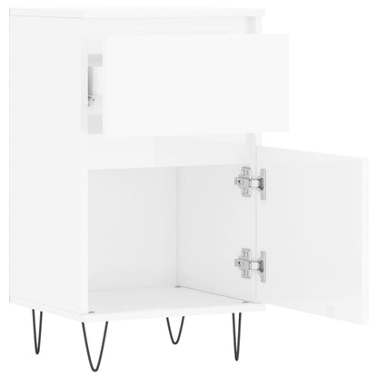 Sideboards 2 pcs High Gloss White 40x35x70 cm Engineered Wood