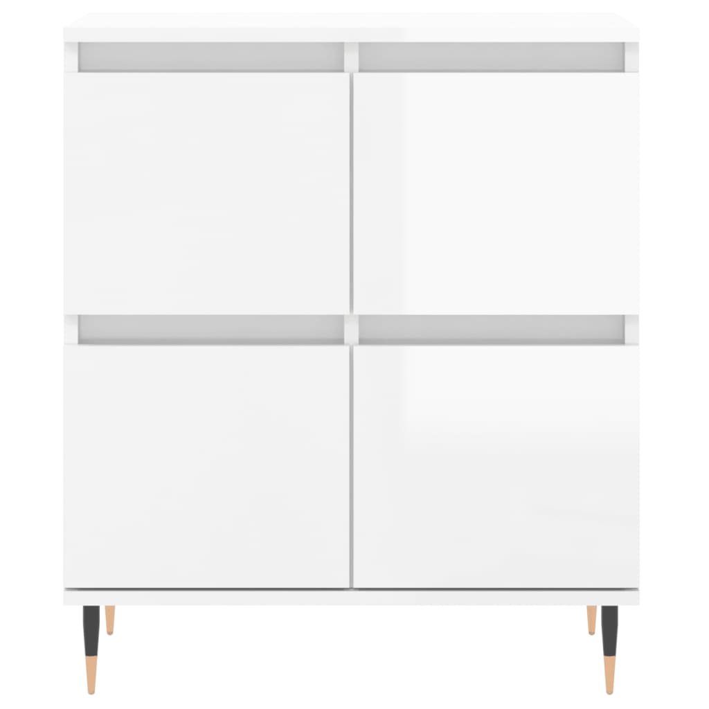 Sideboard High Gloss White 60x35x70 cm Engineered Wood