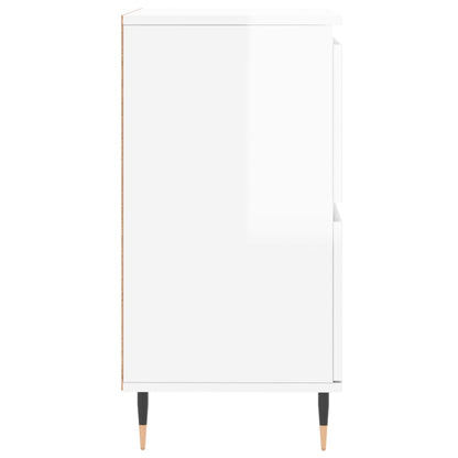 Sideboard High Gloss White 60x35x70 cm Engineered Wood