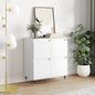 Sideboard High Gloss White 60x35x70 cm Engineered Wood