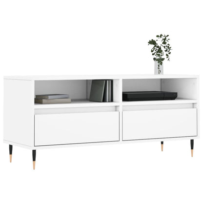 TV Cabinet White 100x34.5x44.5 cm Engineered Wood