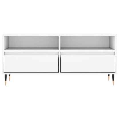 TV Cabinet White 100x34.5x44.5 cm Engineered Wood