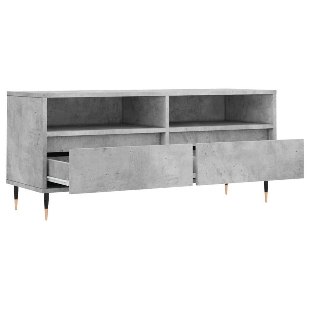 TV Cabinet Concrete Grey 100x34.5x44.5 cm Engineered Wood