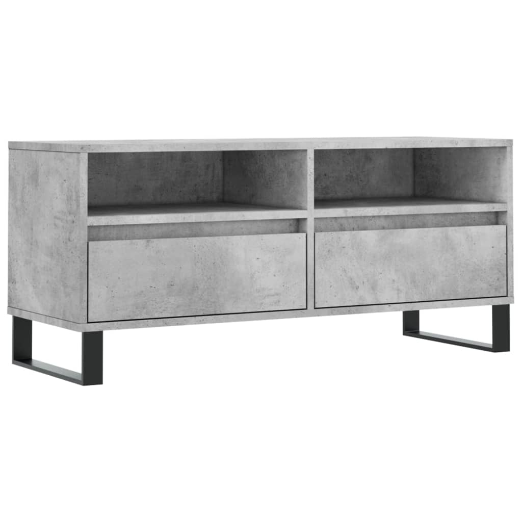 TV Cabinet Concrete Grey 100x34.5x44.5 cm Engineered Wood