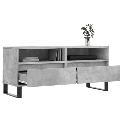 TV Cabinet Concrete Grey 100x34.5x44.5 cm Engineered Wood