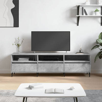 TV Cabinet Concrete Grey 150x30x44.5 cm Engineered Wood