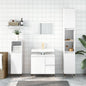 Bathroom Cabinet High Gloss White 30x30x190 cm Engineered Wood