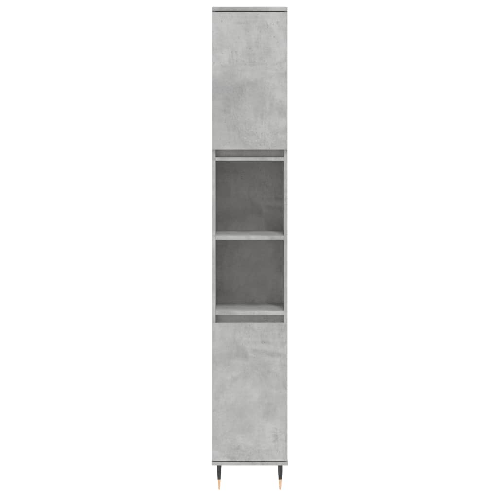 Bathroom Cabinet Concrete Grey 30x30x190 cm Engineered Wood