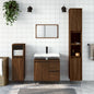 Bathroom Cabinet Brown Oak 30x30x190 cm Engineered Wood