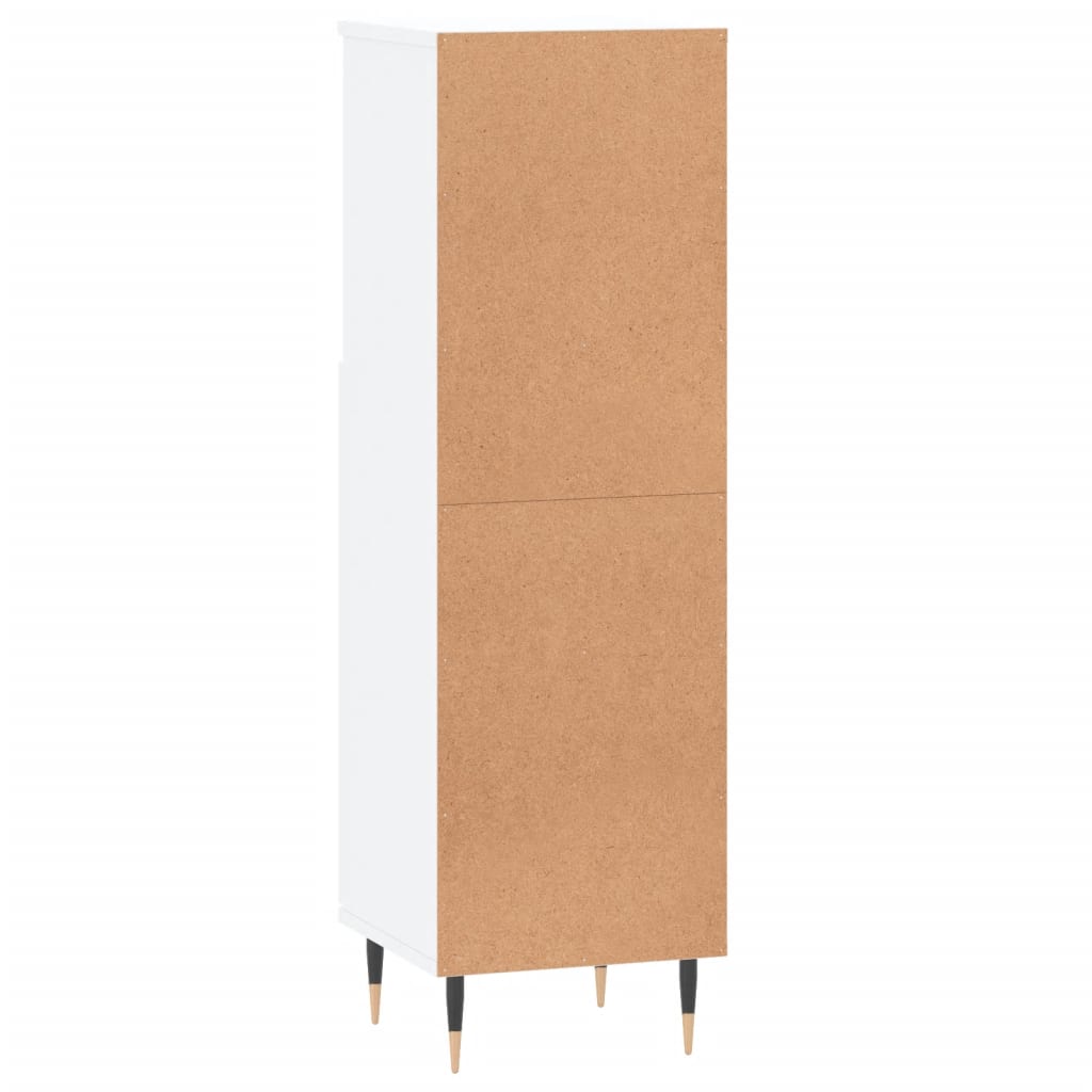 Bathroom Cabinet White 30x30x100 cm Engineered Wood