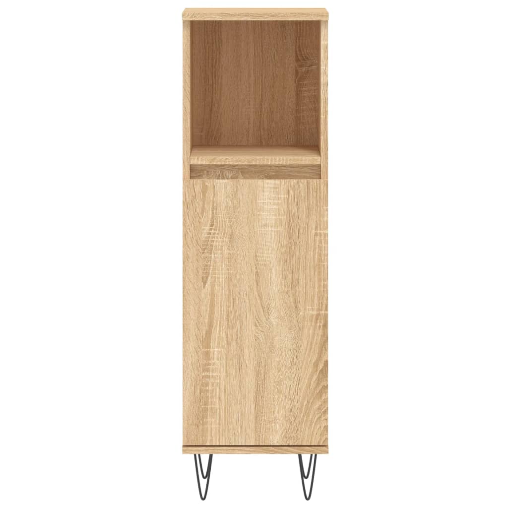 Bathroom Cabinet Sonoma Oak 30x30x100 cm Engineered Wood