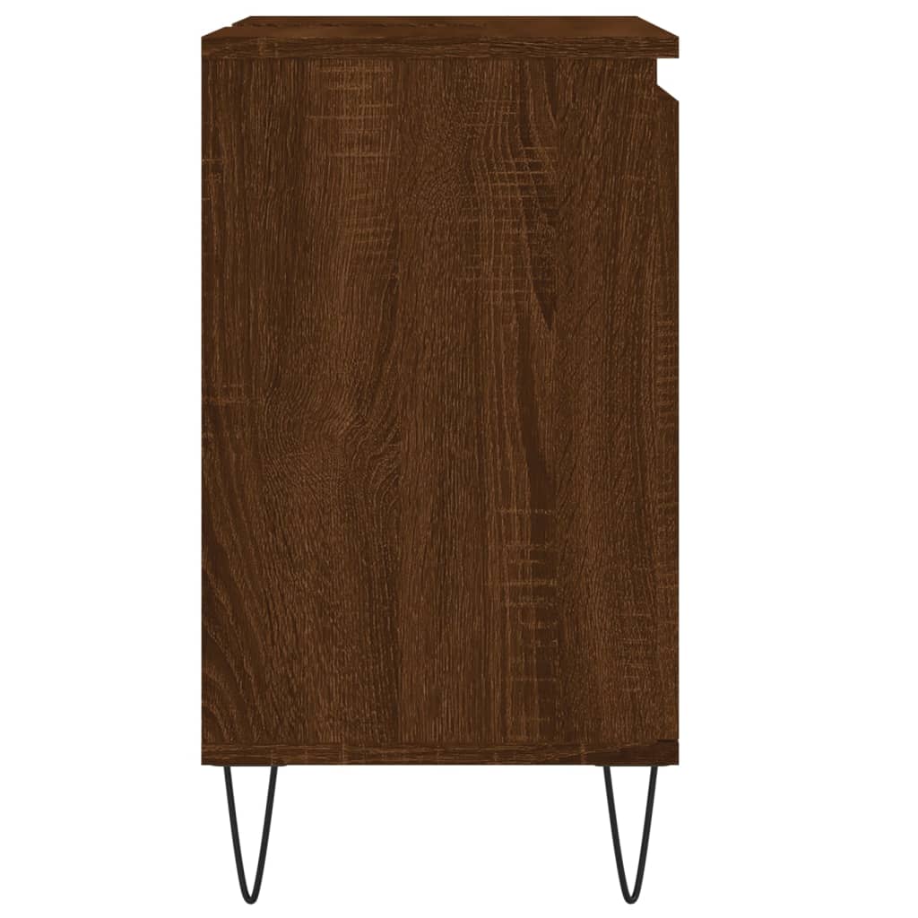 Bathroom Cabinet Brown Oak 58x33x60 cm Engineered Wood