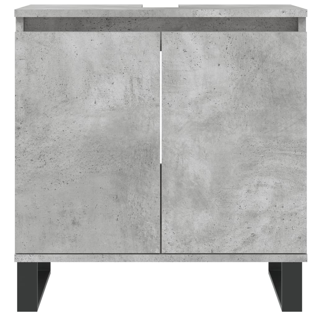 Bathroom Cabinet Concrete Grey 58x33x60 cm Engineered Wood