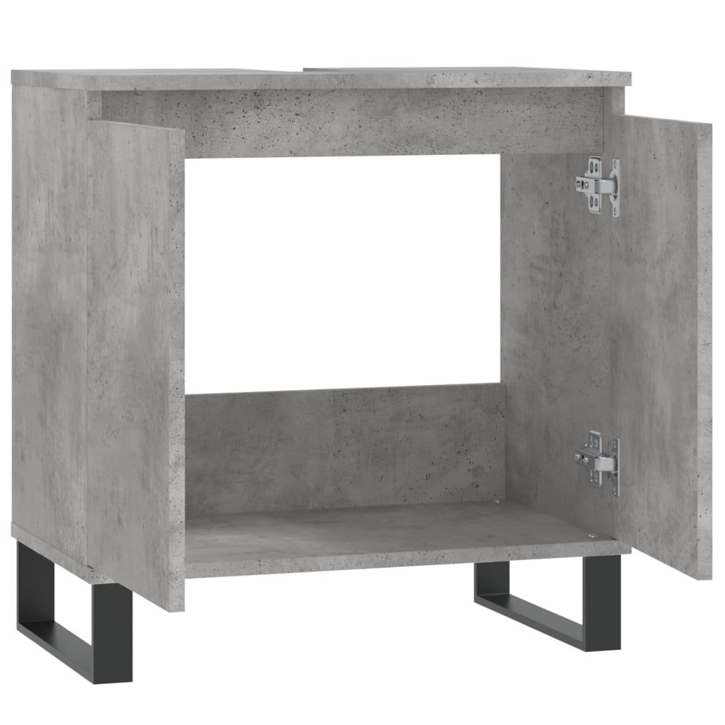 Bathroom Cabinet Concrete Grey 58x33x60 cm Engineered Wood