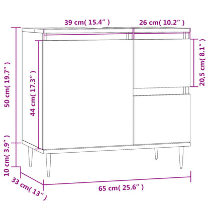 Bathroom Cabinet White 65x33x60 cm Engineered Wood