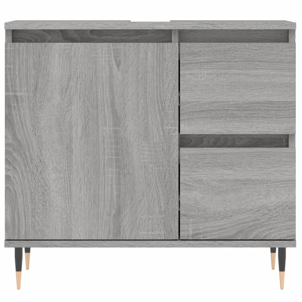 Bathroom Cabinet Grey Sonoma 65x33x60 cm Engineered Wood