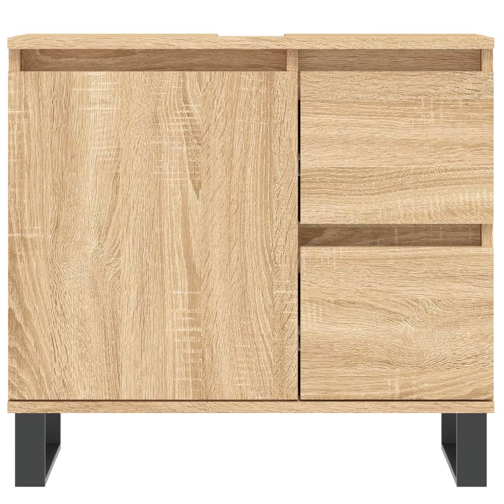 Bathroom Cabinet Sonoma Oak 65x33x60 cm Engineered Wood