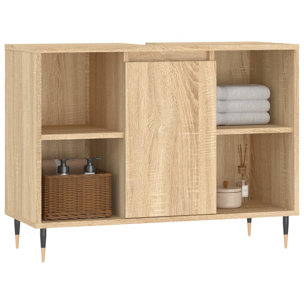 Bathroom Cabinet Sonoma Oak 80x33x60 cm Engineered Wood