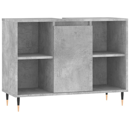 Bathroom Cabinet Concrete Grey 80x33x60 cm Engineered Wood