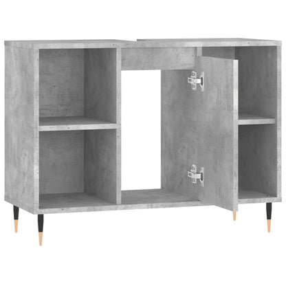 Bathroom Cabinet Concrete Grey 80x33x60 cm Engineered Wood