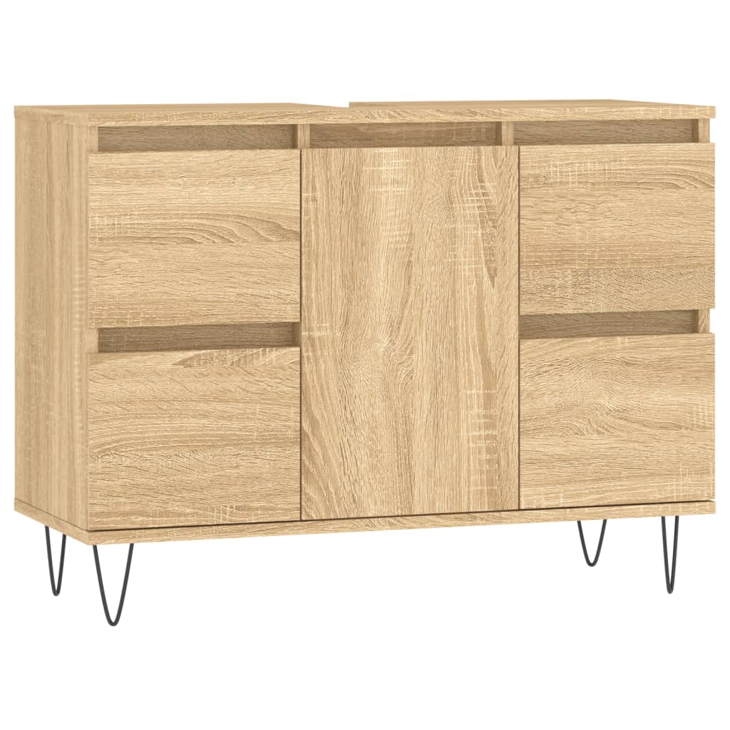 Bathroom Cabinet Sonoma Oak 80x33x60 cm Engineered Wood