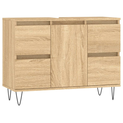 Bathroom Cabinet Sonoma Oak 80x33x60 cm Engineered Wood