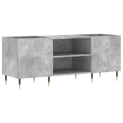 Record Cabinet Concrete Grey 121x38x48 cm Engineered Wood