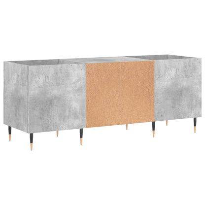 Record Cabinet Concrete Grey 121x38x48 cm Engineered Wood