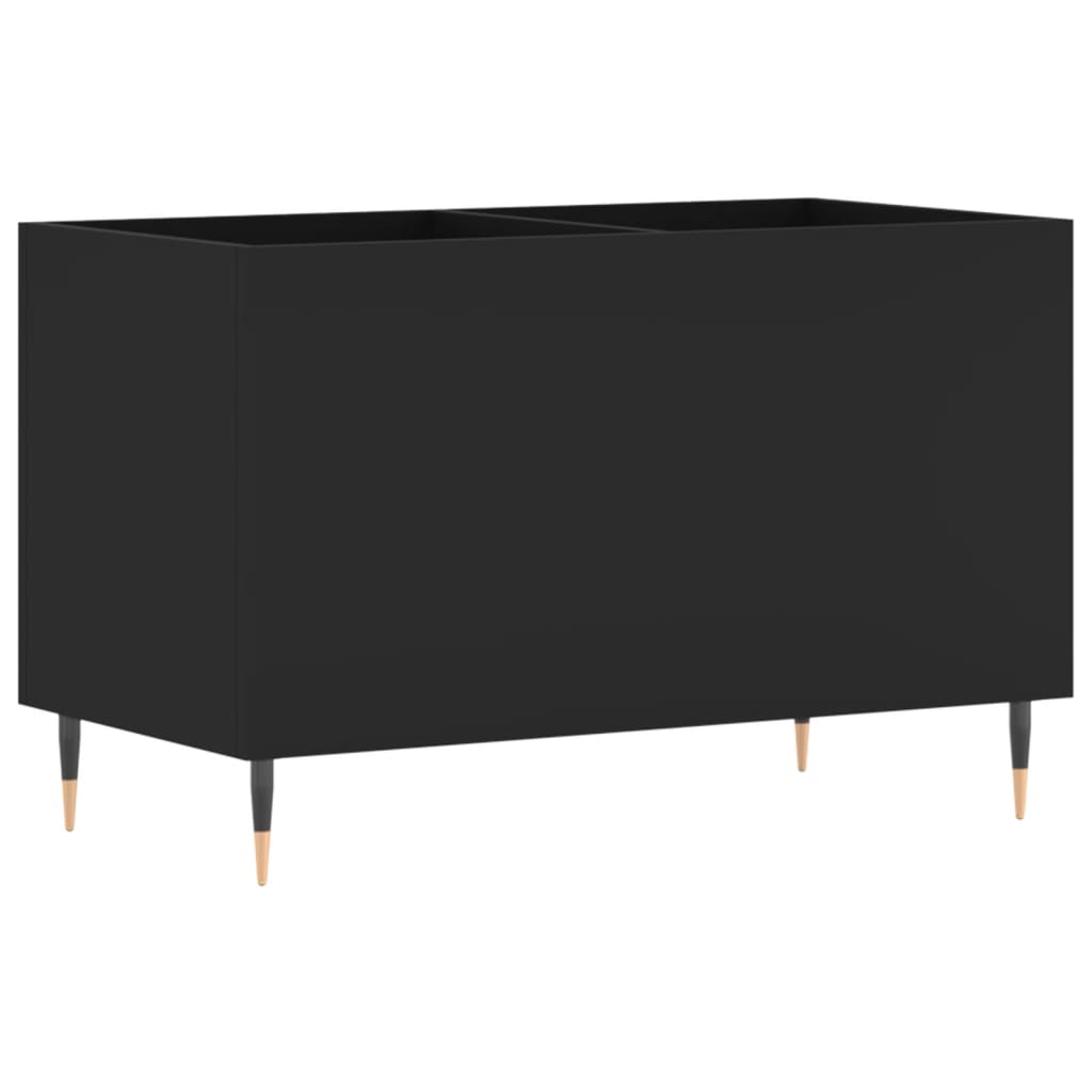 Record Cabinet Black 74.5x38x48 cm Engineered Wood