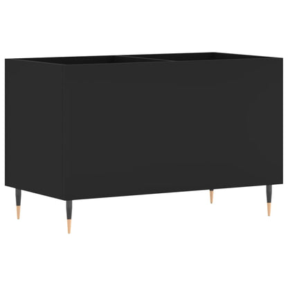 Record Cabinet Black 74.5x38x48 cm Engineered Wood