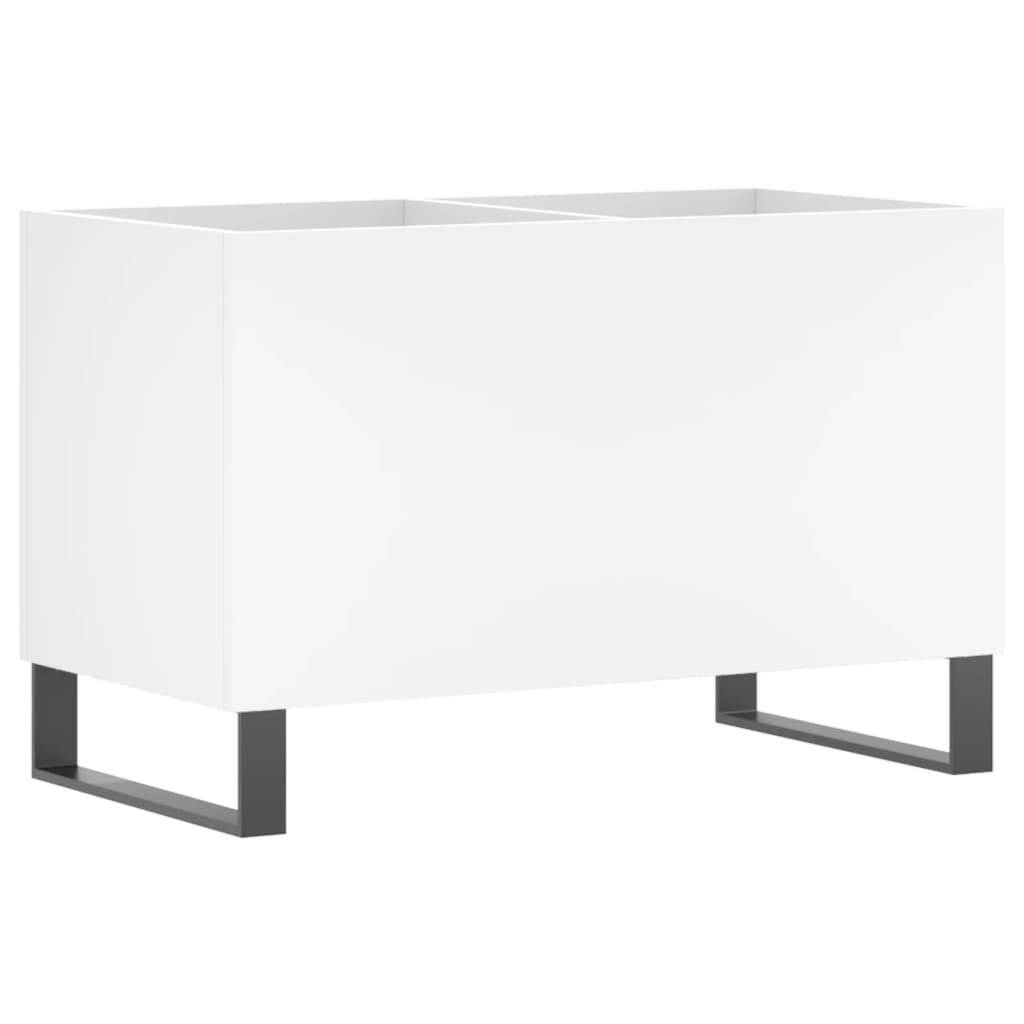 Record Cabinet White 74.5x38x48 cm Engineered Wood