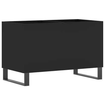 Record Cabinet Black 74.5x38x48 cm Engineered Wood