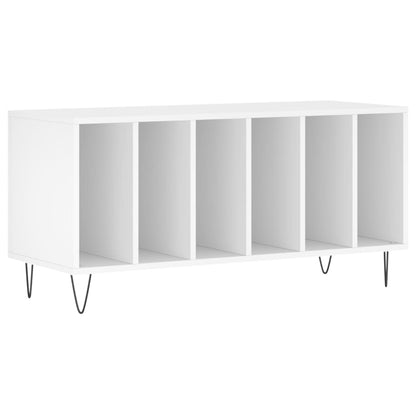 Record Cabinet White 100x38x48 cm Engineered Wood