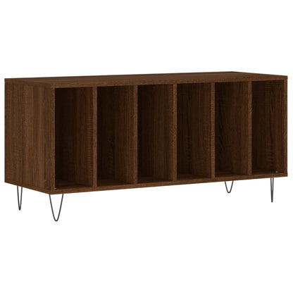 Record Cabinet Brown Oak 100x38x48 cm Engineered Wood