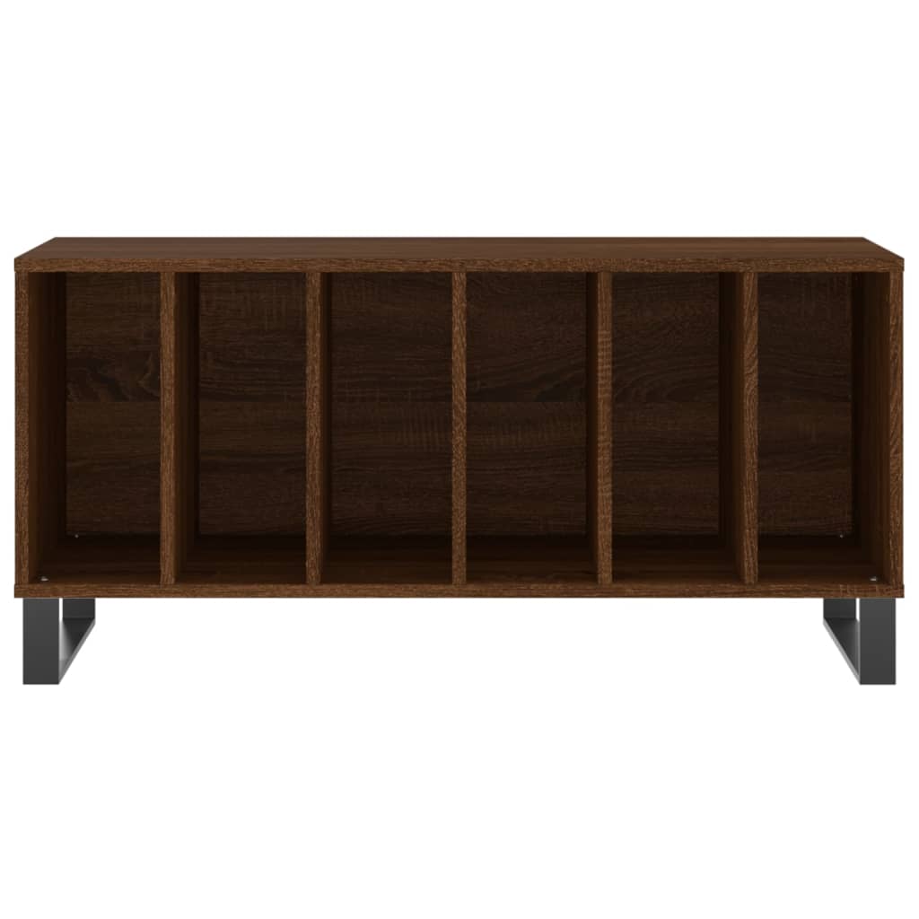 Record Cabinet Brown Oak 100x38x48 cm Engineered Wood