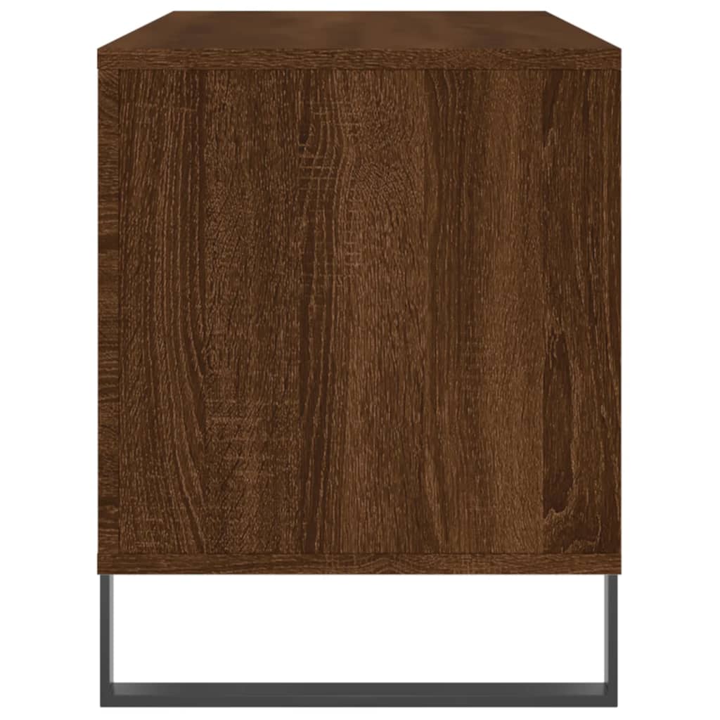 Record Cabinet Brown Oak 100x38x48 cm Engineered Wood