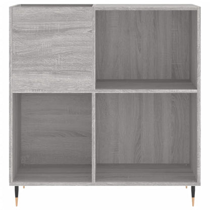 Record Cabinet Grey Sonoma 84.5x38x89 cm Engineered Wood