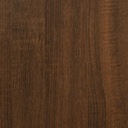 Record Cabinet Brown Oak 84.5x38x89 cm Engineered Wood