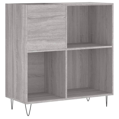 Record Cabinet Grey Sonoma 84.5x38x89 cm Engineered Wood