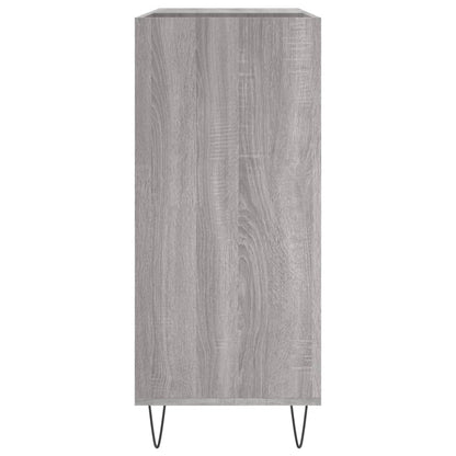 Record Cabinet Grey Sonoma 84.5x38x89 cm Engineered Wood