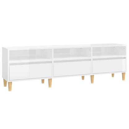 TV Cabinet High Gloss White 150x30x44.5 cm Engineered Wood